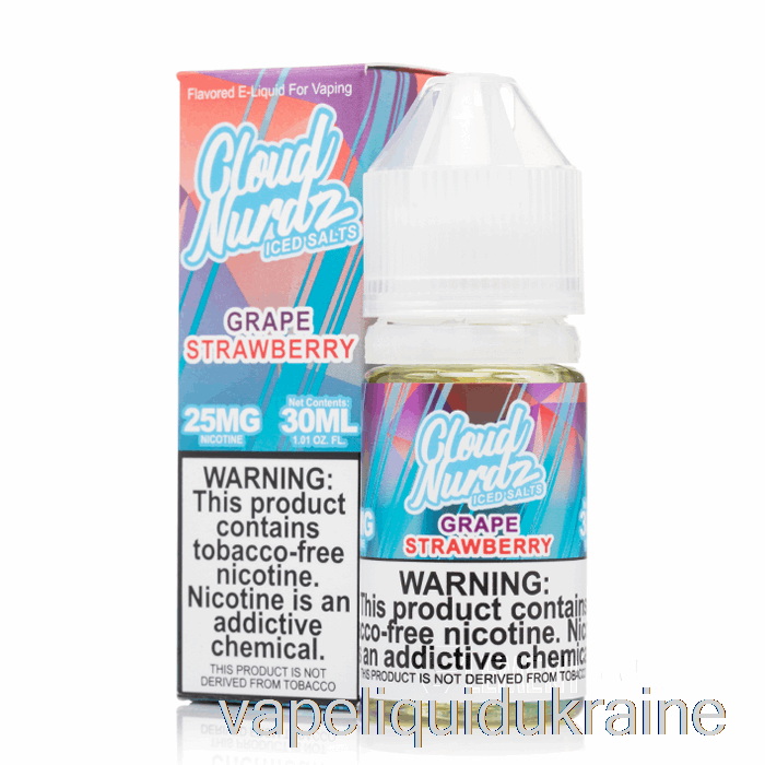 Vape Ukraine ICED Grape Strawberry - Cloud Nurdz Salts - 30mL 25mg